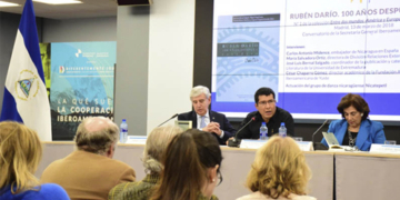 Homenaje al poeta nicaragüense Rubén Darío en la sede de la SEGIB