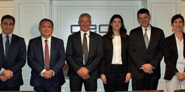 Los participantes en el encuentro, en la sede de la CEOE./ Foto: CEOE