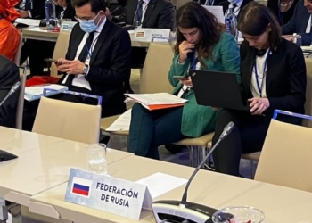 El asiento vacío de Rusia durante la Asamblea de la OMT./ Foto: Flickr