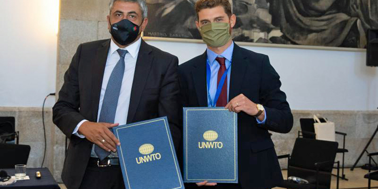 El secretario general de la OMT, Zurab Pololikashvili, y el CEO de MUST, Pablo López./ Foto: OMT