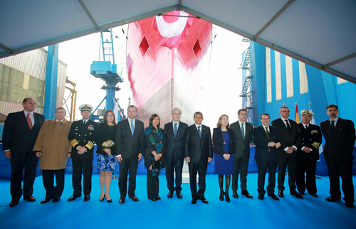 El presidente Humala preside la botadura del buque científico ‘Carrasco’ en Vigo