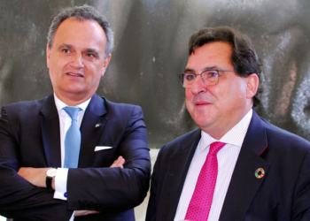 El embajador portugués con el secretario de estado español para la UE, Marco Aguiriano./ Fotos: AR