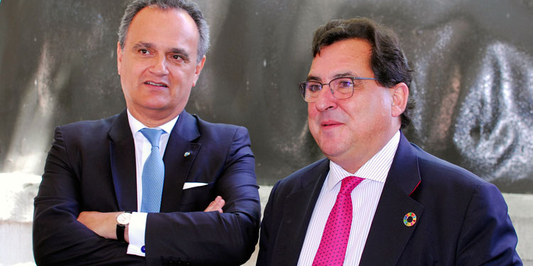 El embajador portugués con el secretario de estado español para la UE, Marco Aguiriano./ Fotos: AR