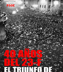 El PSOE expone en su sede ‘40 años del 23-F: El triunfo de la democracia’