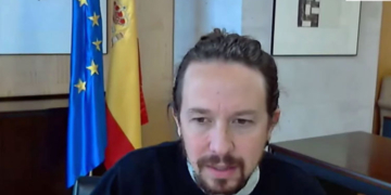 Pablo Iglesias, durante la entrevista con 'Página 12'.