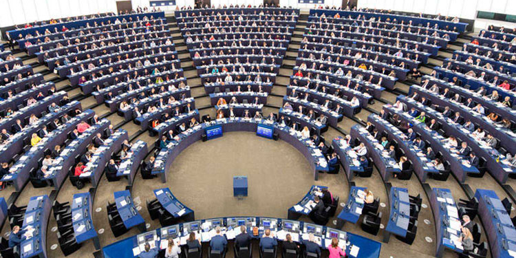 El hemiciclo del Parlamento Europeo.