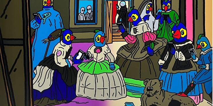 La visión de 'Las Meninas' por Chang Teng-yuan en 'The Parrotman Maids of Honour'.