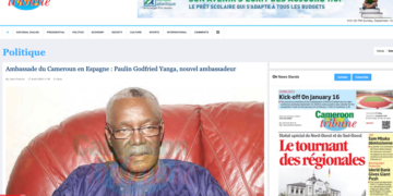 La noticia del nombramiento del nuevo embajador, en la prensa camerunesa.