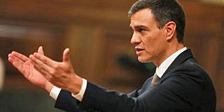 Pedro Sánchez, durante su intervención en la segunda sesión del debate de investidura./ Foto: Pool Moncloa / Fernando Calvo