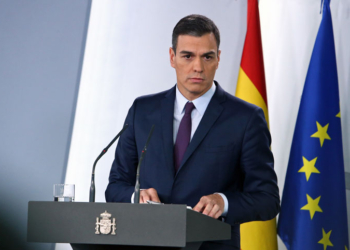 Pedro Sánchez, el viernes, al anunciar el adelanto electoral./ Foto: Pool Moncloa / Fernando Calvo