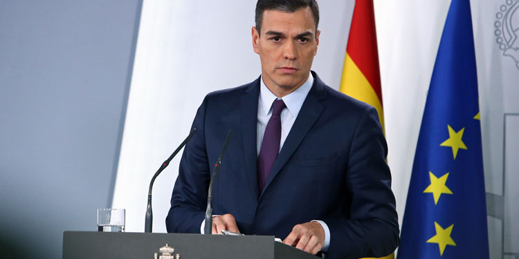 Pedro Sánchez, el viernes, al anunciar el adelanto electoral./ Foto: Pool Moncloa / Fernando Calvo