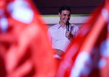 Pedro Sánchez, tras su victoria del pasado 28 de abril./ Foto: Alejandro Olea/La Razón