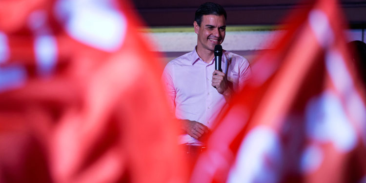 Pedro Sánchez, tras su victoria del pasado 28 de abril./ Foto: Alejandro Olea/La Razón