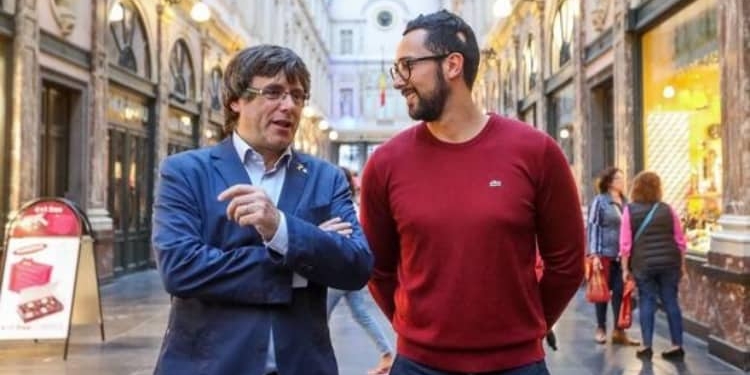 Puigdemont y Valtonyc, en Bruselas.