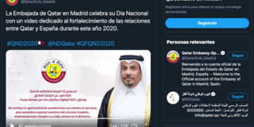 El embajador qatarí, en una imagen del vídeo.
