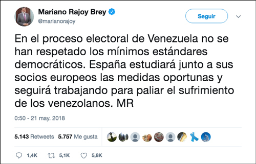 España critica las elecciones venezolanas y amenaza con más sanciones