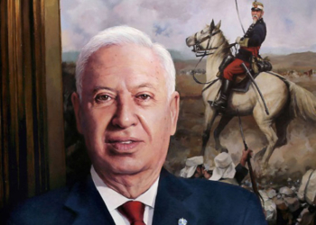 Óleo de José Manuel García Margallo realizado por el pintor Augusto Ferrer-Dalmau.