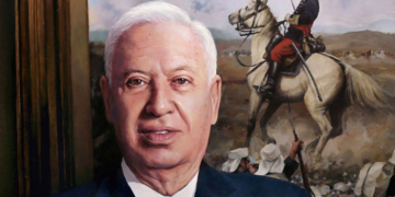 Óleo de José Manuel García Margallo realizado por el pintor Augusto Ferrer-Dalmau.