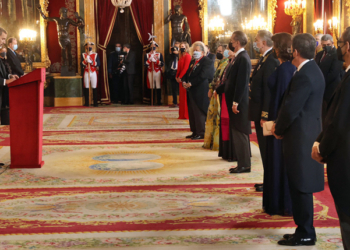 El Rey se dirige a los embajadores acreditados en España./ Foto: Casa de SM el Rey