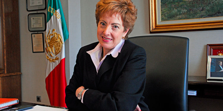 Roberta Lajous, meses después de llegar a Madrid, en una entrevista con The Diplomat./ Foto: A. Rubio