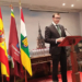 El presidente del Centro Riojano, José Antonio Rupérez, comenzó la lectura pública en castellano antiguo. / Foto: The Diplomat.