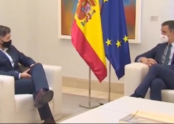 Pedro Sánchez y Gabriel Rufián en Moncloa.