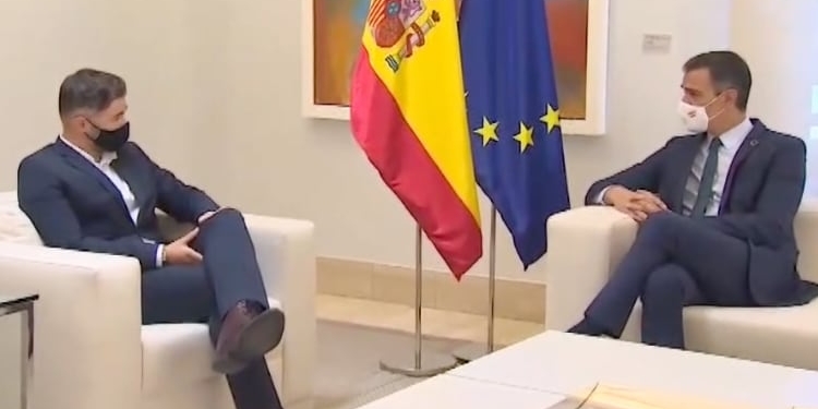 Pedro Sánchez y Gabriel Rufián en Moncloa.