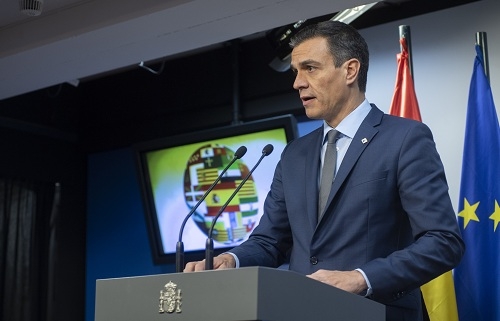 Sánchez tras el Consejo Europeo y la Cumbre del Euro./ Foto: Pool Moncloa / Borja Puig de la Bellacasa