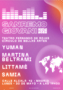 Gira Sanremo Giovani World Tour de las nuevas promesas del pop italiano