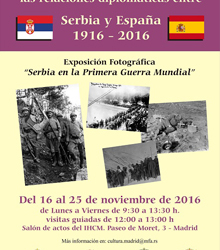 La Embajada de Serbia presenta la exposición ‘Serbia en la I Guerra Mundial’