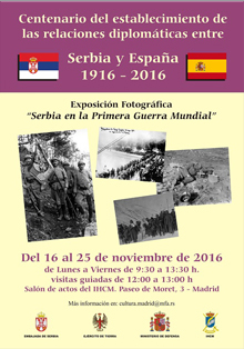 La Embajada de Serbia presenta la exposición ‘Serbia en la I Guerra Mundial’
