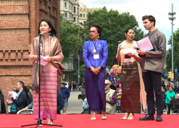 Inauguración del Festival «Hola Tailandia 2018» en el Arc de Triomf de Barcelona