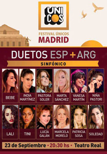 Las mejores voces de España y Argentina en el festival ‘Únicos’