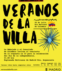 Colombia celebra su Día de la Independencia en los Veranos de la Villa