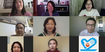 Miembros de la Alianza Global de Voluntarios contra la COVID-19 durante una reunión en línea./ Foto: Cortesía de la GVA