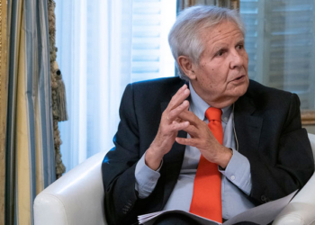 El embajador Yago Pico de Coaña, durante la presentación./ Foto: Casa América.