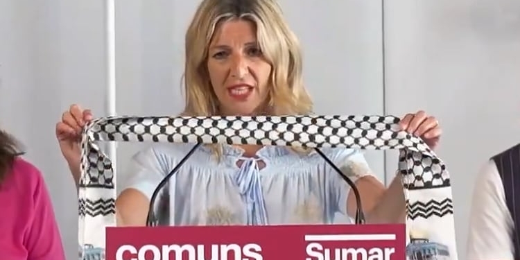 Yolanda Díaz pide a Sánchez que el Gobierno reconozca este martes al Estado palestino