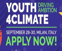 Italia convoca  el ‘Youth4Climate: Driving Ambition’ para los jóvenes