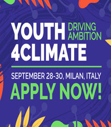 Italia convoca  el ‘Youth4Climate: Driving Ambition’ para los jóvenes