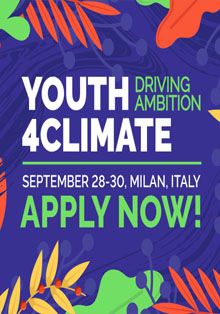 Italia convoca  el ‘Youth4Climate: Driving Ambition’ para los jóvenes