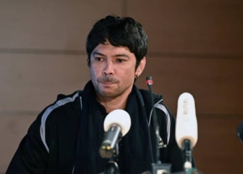 Yunior García, durante la rueda de prensa.