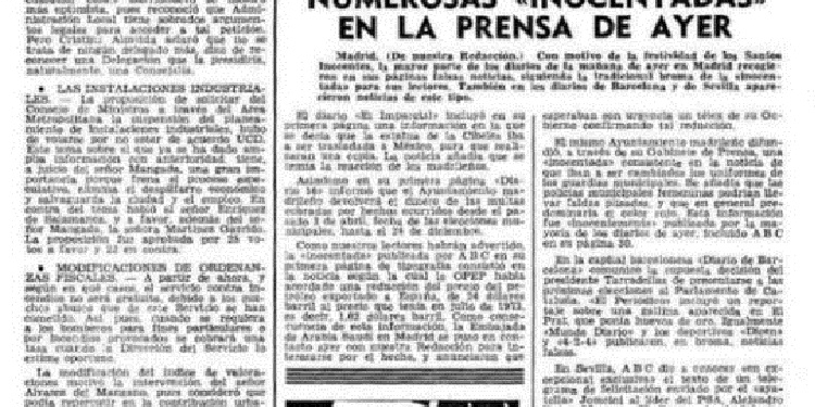 La Embajada saudí ‘se tragó’ en 1979 una inocentada del ABC sobre el petróleo
