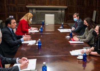 Un momento de la reunión.