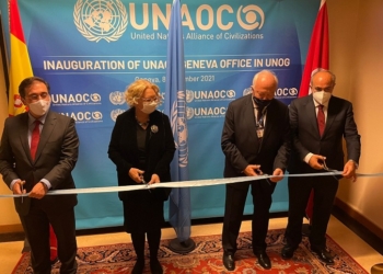 Albares, Moratinos y Cavusoglu inauguran la sede de la Alianza de Civilizaciones en Ginebra