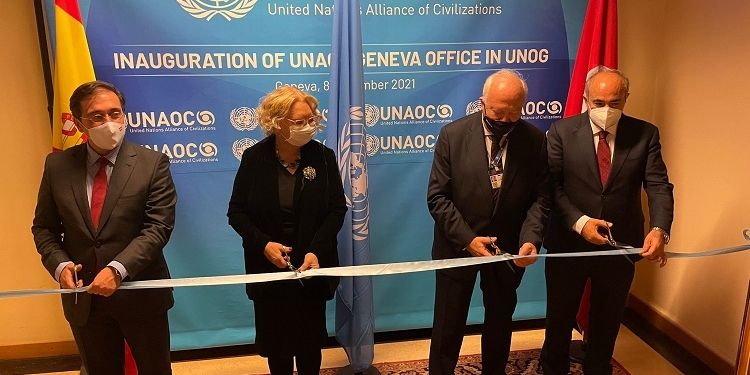 Albares, Moratinos y Cavusoglu inauguran la sede de la Alianza de Civilizaciones en Ginebra