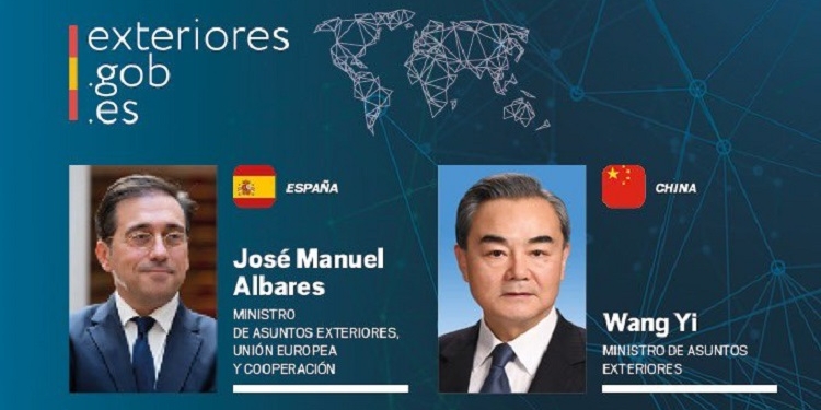 Albares pide a su homólogo chino que utilice su influencia sobre Rusia para parar la guerra