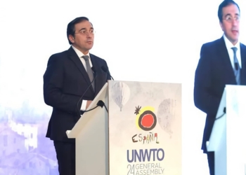 Albares, durante su intervención ante el Consejo Ejecutivo de la OMT.