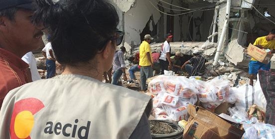 Ayuda de la AECID en el terremoto de Ecuador