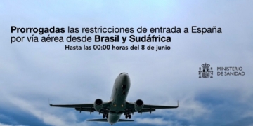 El Gobierno prorroga por octava vez las limitaciones de vuelos desde Brasil y Sudáfrica