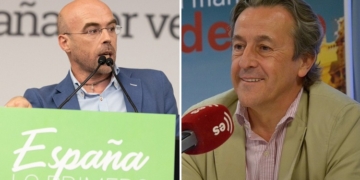 El ex falangista Jorge Buxadé y el periodista Hermann Tertsch, candidatos de Vox para el 26M
